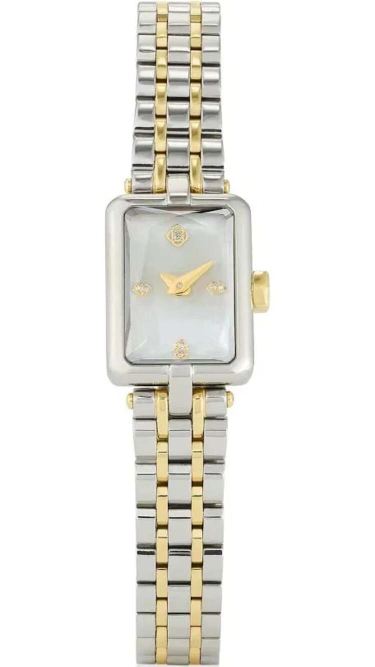 Kendra Scott Adela Two-Tone Rectangle Bracelet Watch